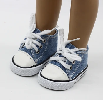 7cm Boneca Americana de Sapatos de Lona de 18 polegadas Menina Bonecas Mini Modas Calçados para 43, Baby Dolls Boneca Acessórios