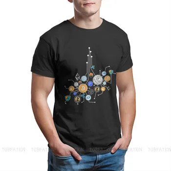 Bitcoin Camiseta para os Homens Cryptocurrency de Rede de Criptografia do presente do Humor Verão Tee T-Shirt de Alta Qualidade Novo Design Solto