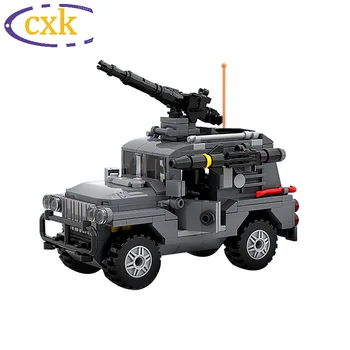 Diy High-Tech Batmóvel Blocos de MOC Caminhão Militar de Guerra Arma Carruagem Equipe da SWAT Veículo Tijolos de Brinquedos Educativos Para Crianças de Presente