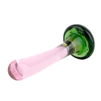 Engraçado Cogumelo Vidro butt plug anal, vibrador de Cristal falso pênis masculino pau masturbação feminina adulto brinquedo do sexo para mulheres, homens, gays Sono