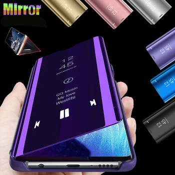 Espelho inteligente Virar Caso De Telefone Huawei P40 P20 P30 Lite Pro Y6 Y7 Y9 Primeiro-P Smart Z 2019 Mate 30 De Honra 20 10 8A 10i 9X Tampa