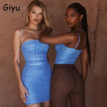 Giyu Verão Vestido Estampado Sexy Bodycon Ruched Sem Encosto Barra De Pescoço Mini Vestidos De Mulheres 2021 Casual Elegante Clube De Vestidos De Festa