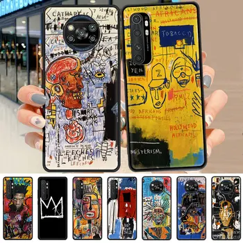 Jean Michel Basquiat Caso Para Xiaomi Mi Poco X3 NFC 10T Pro 5G Nota 10 Lite 10, 9T M3 11 9 A2 Preto Macio Telefone CC9 8 Tampa Funda