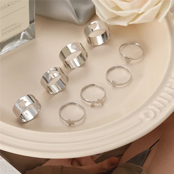 Moda De Ouro Borboleta Anéis Para Mulheres, Homens, Casal Amante Conjunto De Anéis De Amizade Noivado Casamento Aberto Anéis De 2021 Jóias
