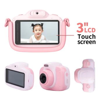 Nicce Crianças Câmera Digital de 3 polegadas IPS Tela de Toque 50MP 4K de Vídeo HD Selfie Mini SLR Crianças Câmera de Brinquedo de Presente de Aniversário