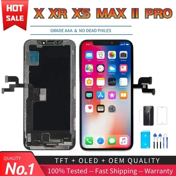 Nº 1 Qualidade de OLED Para iPhone X XR XS Max Tela LCD de Substituição Verdadeiro Tom de Exibição Para o iPhone 11 Pro LCD 3D Com o Toque Digitador
