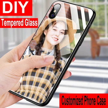 Personalizado de Vidro Temperado de Design de Telefone Case Para Samsung Galaxy M10 M20 M30 M30S A10E A20E A2 Core A6 A7 A8 Plus A9 2018 Tampa