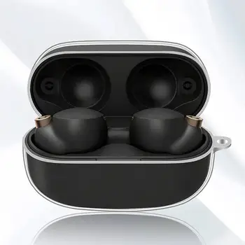Protetora de Silicone Case Capa Para WF-1000X M4 Fones de ouvido Bluetooth Boxs Transparente Escudo Protetor Auricular Com Gancho VENDA QUENTE