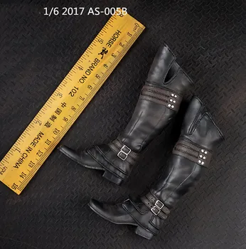 1/6 Escala Masculina, Sapatos de Couro de Longo Brinquedo Botas de DIY Acessórios de Assassin's Creed Ajuste De 12 