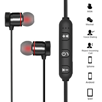 5.0 sem Fio Fone de ouvido Bluetooth Fone de ouvido Decote Estéreo de Fones de ouvido Móveis de Esporte Fones de ouvido Fone de ouvido Com Microfone Para Telefone