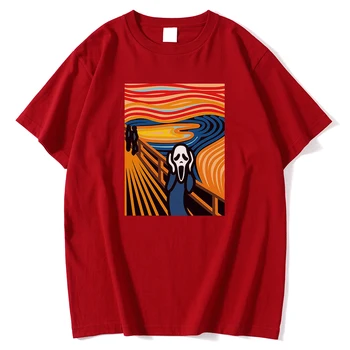 A coleção primavera / Verão Homens T-shirt de manga curta e uma Linha de roupas de pintura Grito de impressão de T-shirt crewneck respirável Mens T-shirts