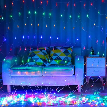 Ano novo, Natal, Luzes de Led Net Cortina de Garland 2X2/3X2M Cadeia de Fadas Luz Decorativa Exterior, Interior de Casa de Decoração de Casamento
