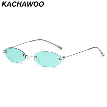 Kachawoo ultraleve oval, óculos sem aro feminino pequena armação de óculos homens tons de verde preto vermelho -seller drop-shipping