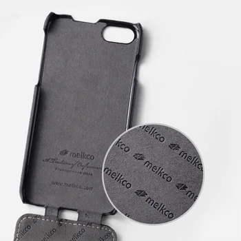 Melkco Oficial Original de Couro Genuíno Telefone Flip Case Para o iPhone 7 8 Plus SE de 2020 Luxo de Couro Casos Saco Cobrir