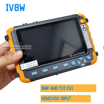 Mini tamanho LCD de 5 Polegadas de 8MP TVI 8MP AHD de 8MP CVI CVBS câmeras de Segurança Analógica Testador Livre de Monitor toolkit