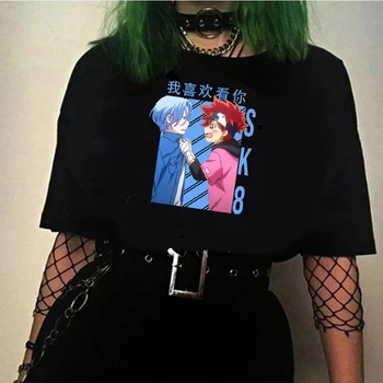 Novo Anime Japonês de SK8 O Infinito, T-Shirt das Mulheres Y2k Tops Skate Meninos Gráfica Tees Cartoon Harajuku Unisex T-shirt Feminina