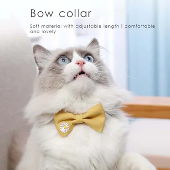 Novo Arco Ajustável Gato Colares com Sino de Segurança Gola, Gatinho Coleira para Gato com a Clássica Coleção de Cores