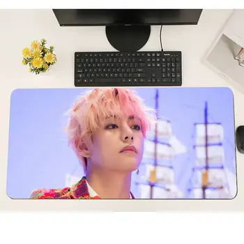 O coreano meninos ídolo de Bloqueio de Borda Mouse Pad Jogo XL Grande Jogador Teclado de PC de Secretária Tapete Takuo Anti-Derrapante Almofada de Conforto