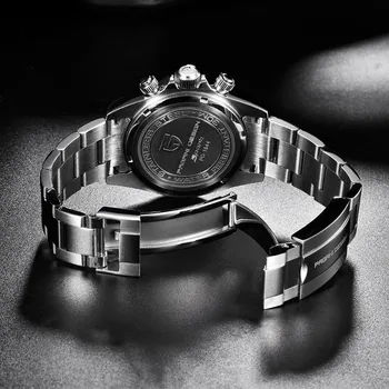 PAGANI DESIGN 2021 dos Homens Novos Relógios de Luxo Mens Relógio de Pulso de Quartzo Homens Relógio de Aço Inoxidável dos Homens Cronógrafo Relógio Masculino