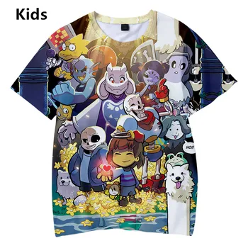 Populares T-shirt Clássica crianças mais novas Undertale Sans padrão criança t-shirt de impressão 3D Novidade T-shirt meninos t-shirt dos Homens tops