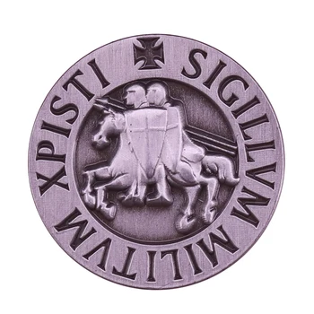 Selo Dos Cavaleiros Templários Esmalte Pin Maçônicos Maçonaria Orgulho Decoração