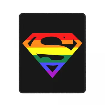 Super Queer Legal Mouse Pad arco-íris Gay Lésbica Orgulho LGBT LGBT com Fecho de Borda do Tapete, Almofadas de Borracha Office Home Deco Mat