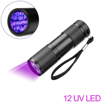 UV lanterna 21LED 12LED luz UV 395-400nm LED UV lanterna Lanterna lanterna UV luz negra Para a Urina do Cão Mancha de Detecção de